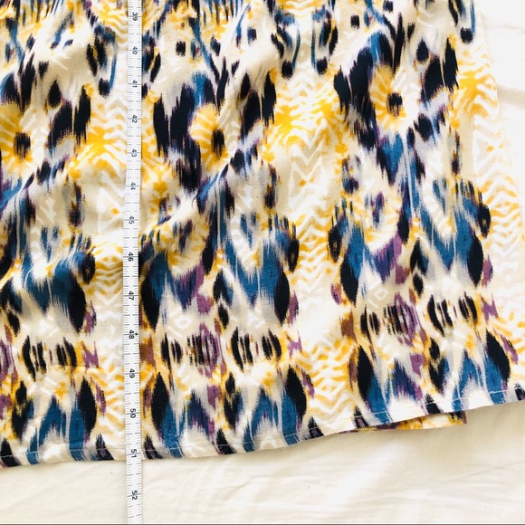 New vintage strapless rayon ikat maxi dress 2X - Picture 8 of 12